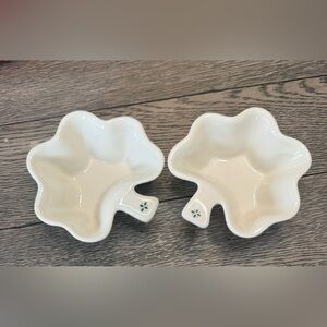 LONGABERGER SHAMROCK DISH Ramekin Handled Dish St Patrick's Day